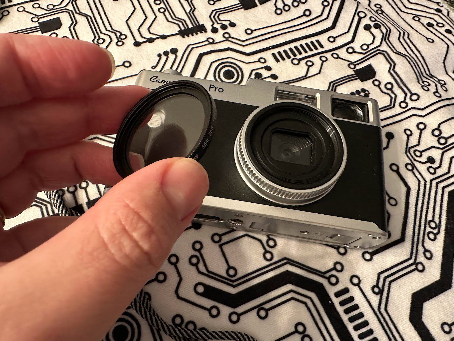 CampSnap Pro with mist filter setup